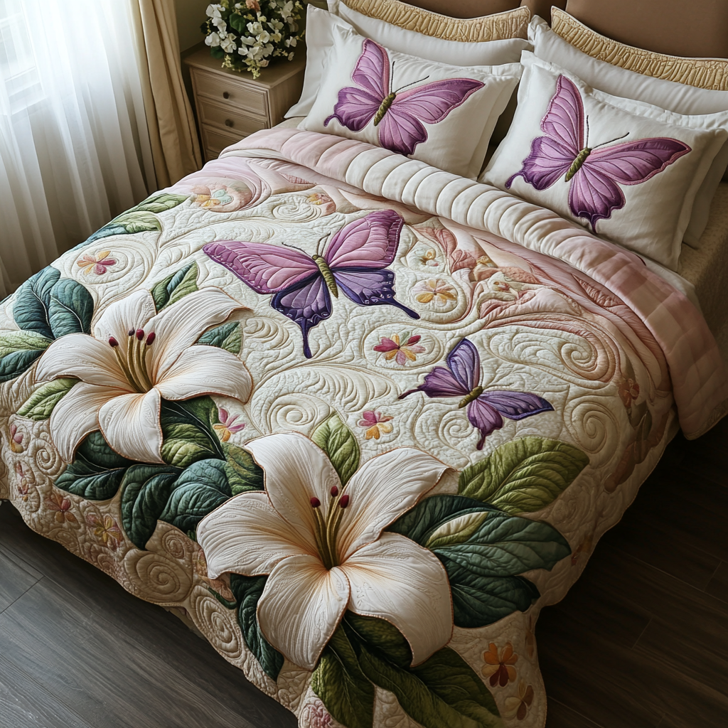 Wings of Grace 3-Piece Quilted Bedding Set NCU0DV4873