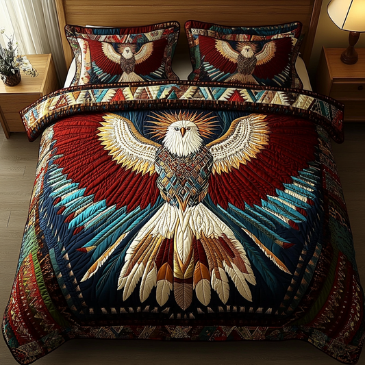 Wings of Honor 3-Piece Quilted Bedding Set NCU0DK3639