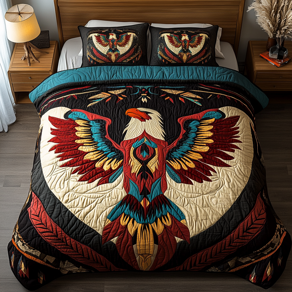 Wings of Honor 3-Piece Quilted Bedding Set NCU0VH2022