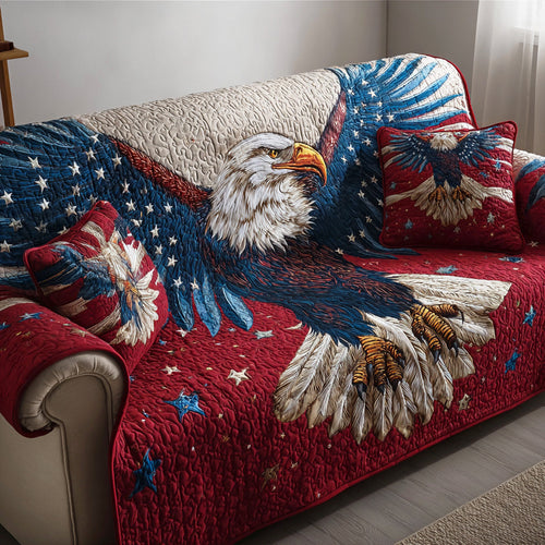 Wings of Honor Quilted Sofa Cover NCU0TD1307