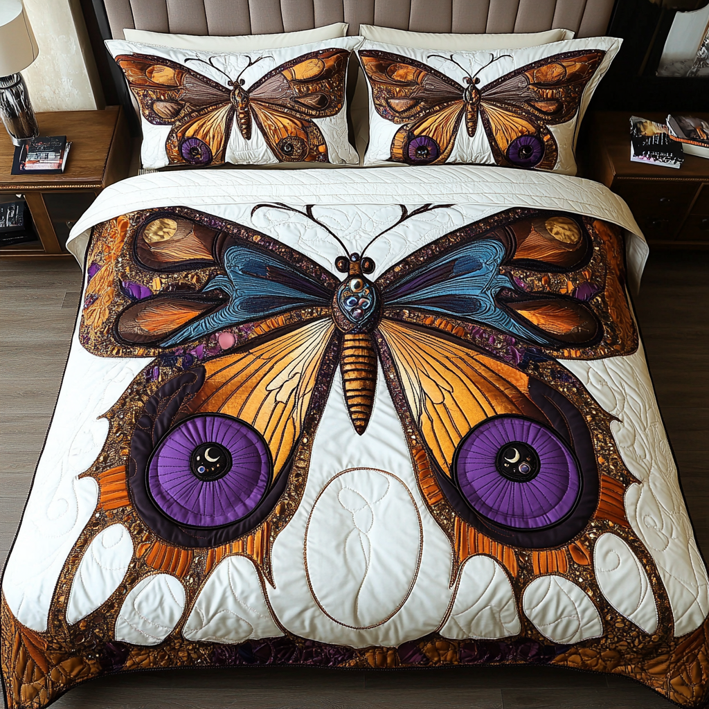 Wings of Spring 3-Piece Quilted Bedding Set NCU0DK5770