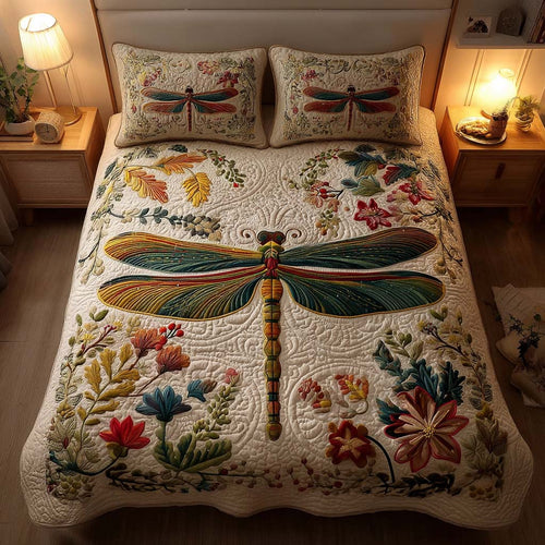 Wings of Tranquility 3-Piece Quilted Bedding Set NCU0TD011