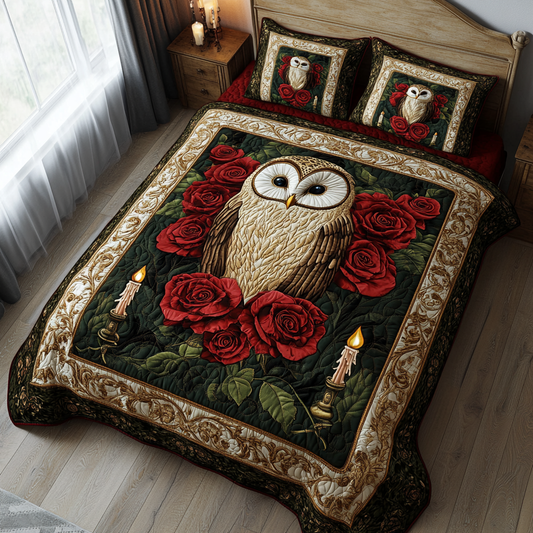 Wings of Wisdom 3-Piece Quilted Bedding Set NCU0DV3261
