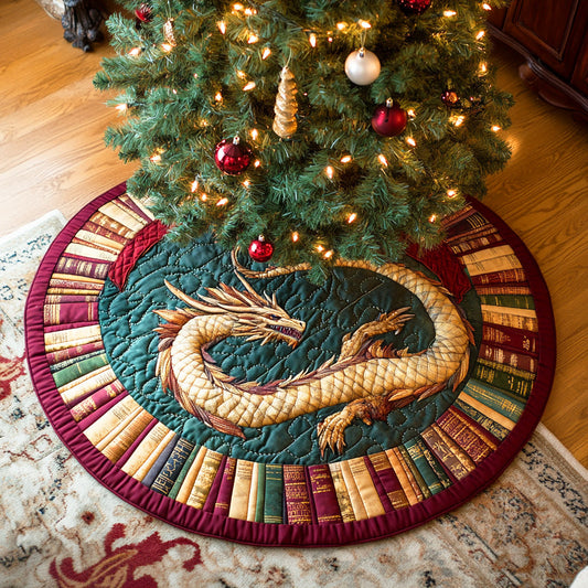 Wings of Words Christmas Quilted Tree Skirt NCU0TD1119