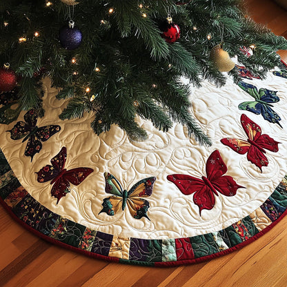 Wings of the Season Quilted Christmas Tree Skirt NCU0PT1934