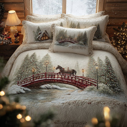 Christmas Tree 3-Piece Quilted Bedding Set NCU0VT341
