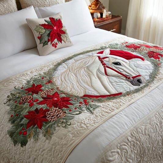 Winter Horse Quilted Bed Runner NCU0TD576