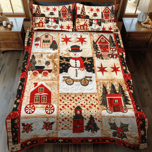 Winter Wonderland 3-Piece Quilted Bedding Set NCU0DV207