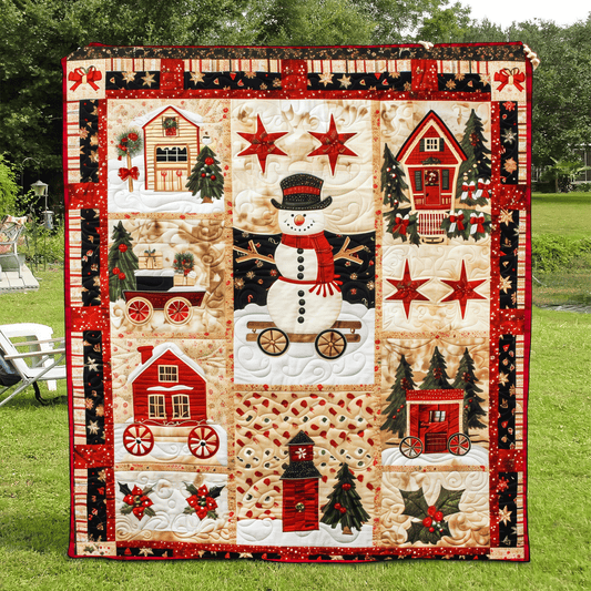 Winter Wonderland Christmas Quilted Blanket NCU0DV199