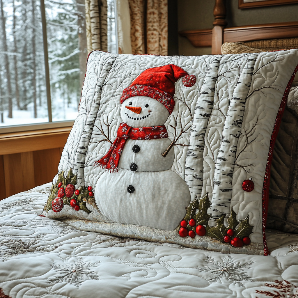 Winter Wonderland Quilted Bedding Pillow Case NCU0DV2146