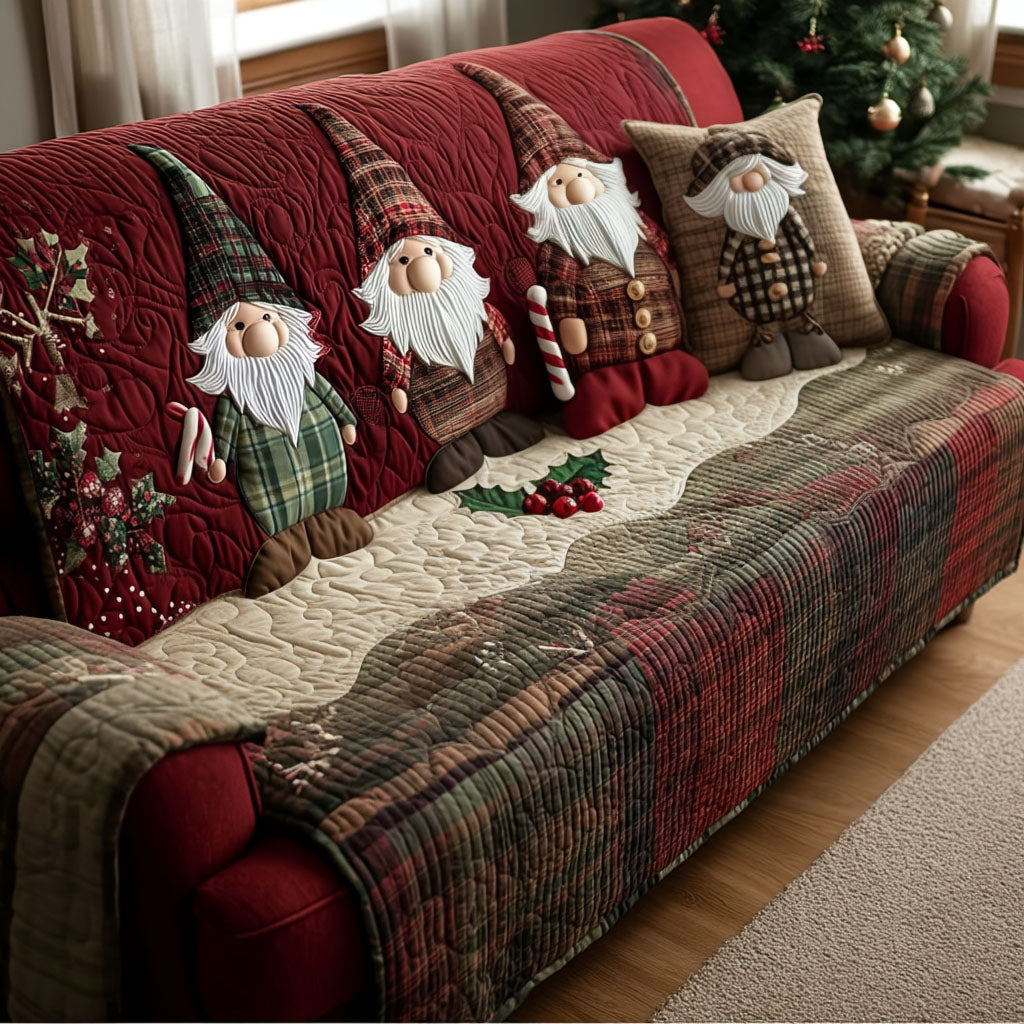 Winter Beard Buddies Quilted Sofa Cover NCU0PT10481