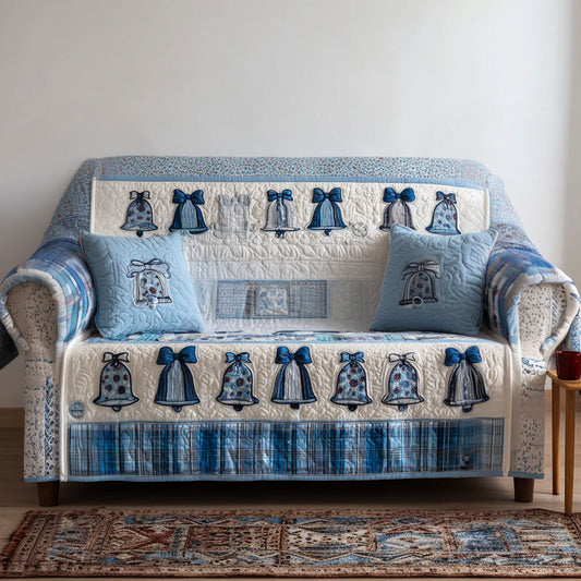 Winter Bells Quilted Sofa Cover NCU0PT9683