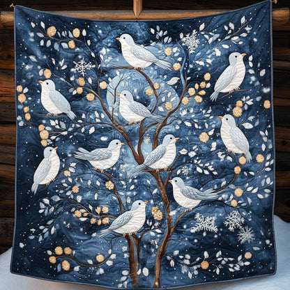 Winter Birds Quilted Blanket NCU0NT993