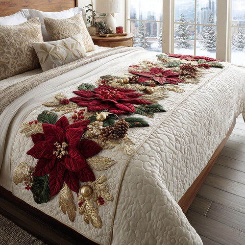 Winter Bloom Quilted Bed Runner NCU0DV7600