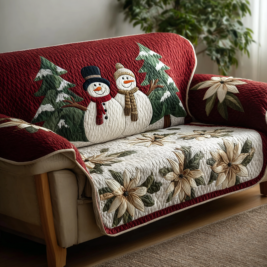 Winter Bloom Quilted Sofa Cover NCU0DK10532