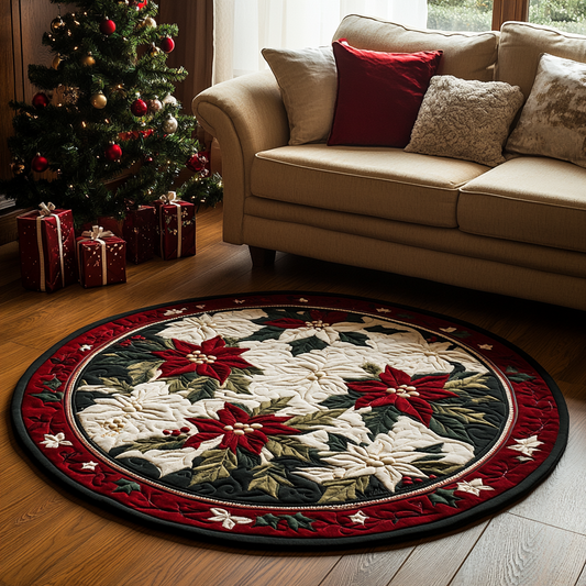Winter Blossom Quilted Round Mat NCU0DK10071