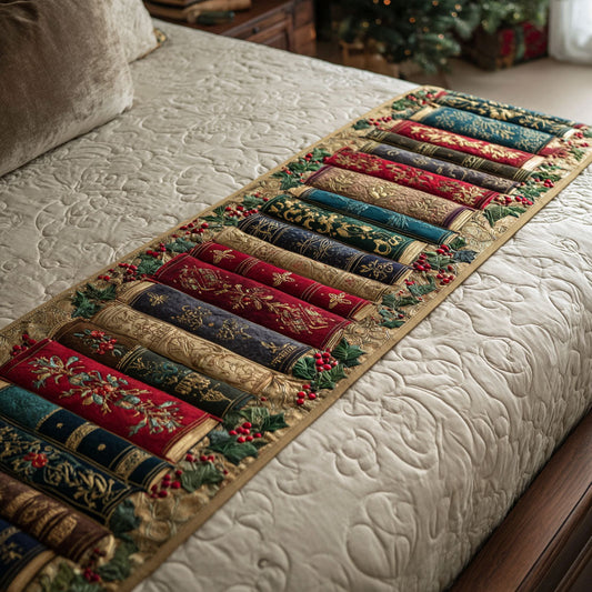 Winter Booktrail Quilted Bed Runner NCU0TV1376