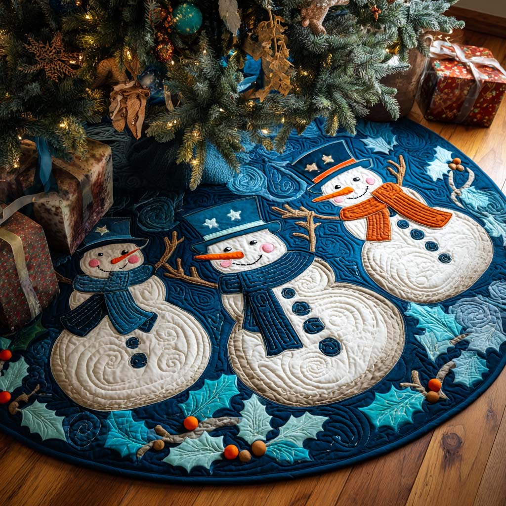 Winter Buddy Christmas Quilted Tree Skirt NCU0NT11117