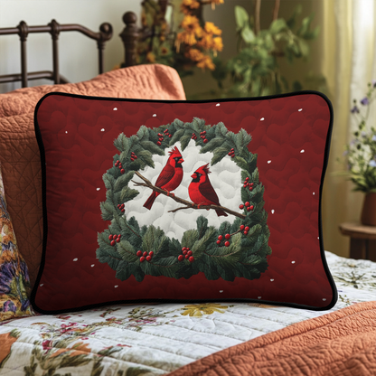 Winter Cardinal Quilted Bedding Pillow Case NCU0DK3598