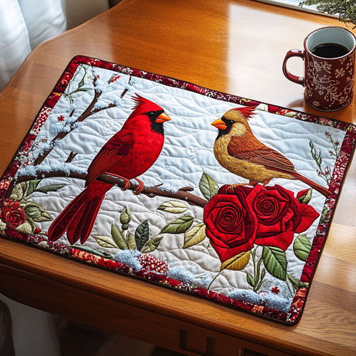 Winter Cardinals Quilted Placemat NCU0NT2976