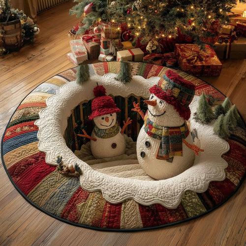 Winter Carol Quilted Round Mat NCU0PT10461