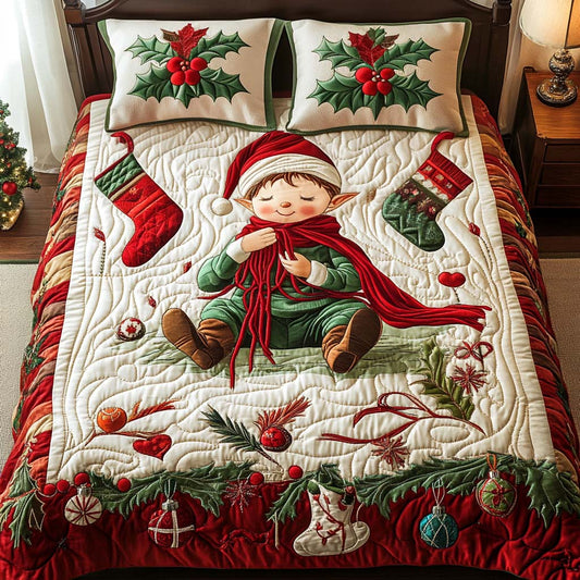 Winter Charm 3-Piece Quilted Bedding Set NCU0NT2106