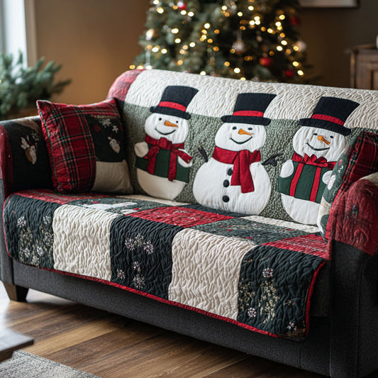 Winter Cheer Quilted Sofa Cover NCU0TV828