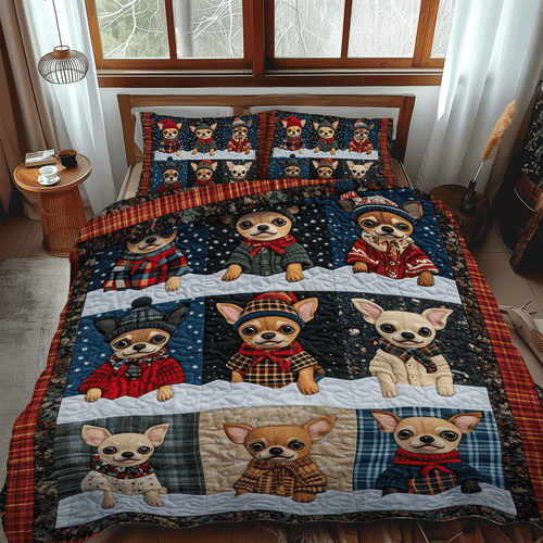 Winter Chi-mas 3-Piece Quilted Bedding Set NCU0TH2054
