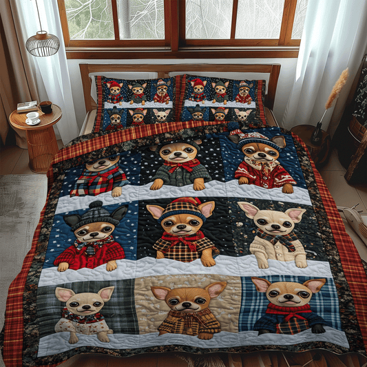 Winter Chi-mas 3-Piece Quilted Bedding Set NCU0TH2054