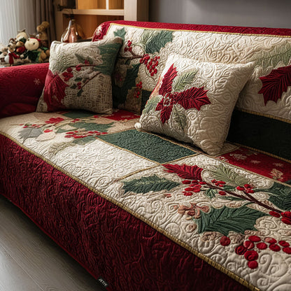 Winter Companions Quilted Sofa Cover NCU0PT9684