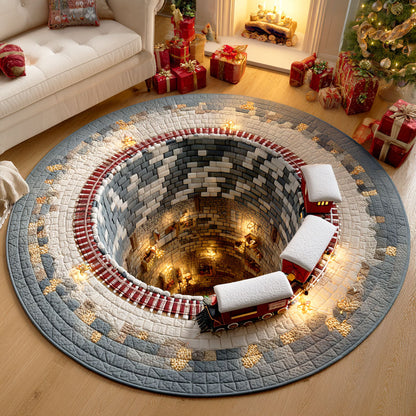 Winter Express Quilted Round Mat NCU0TD786