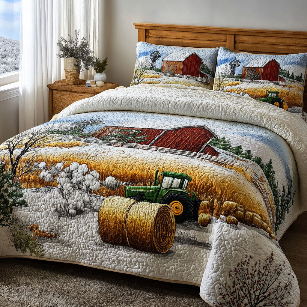 Winter Farmstead 3-Piece Quilted Bedding Set NCU0PT10873