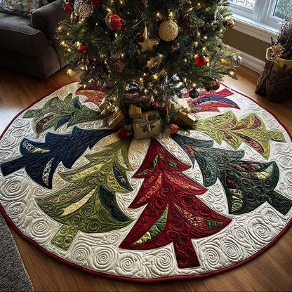 Winter Festival Christmas Quilted Tree Skirt NCU0NT11118