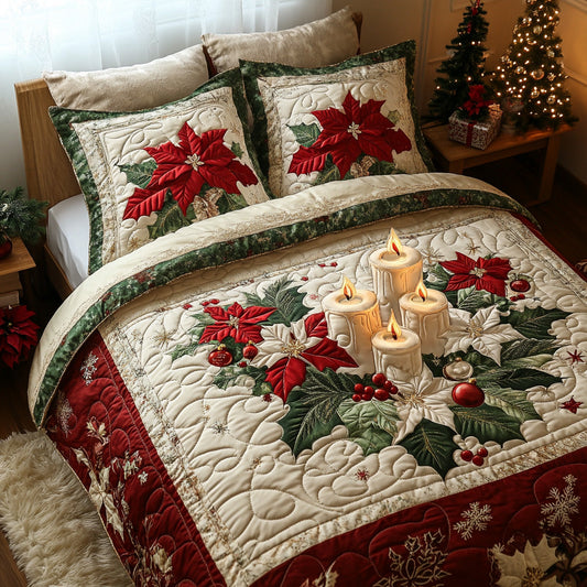 Winter Flame 3-Piece Quilted Bedding Set NCU0DV7921