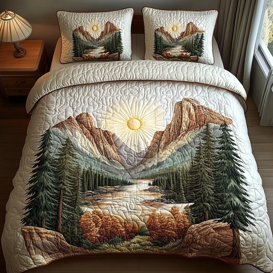Winter Forest Adventure 3-Piece Quilted Bedding Set NCU0DV5429