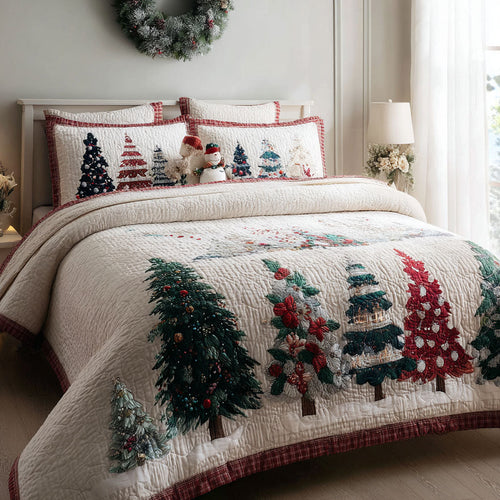 Winter Forest Glow 3-Piece Quilted Bedding Set NCU0PT10687