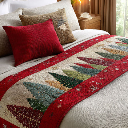 Winter Forest Lane Quilted Bed Runner NCU0PT10583