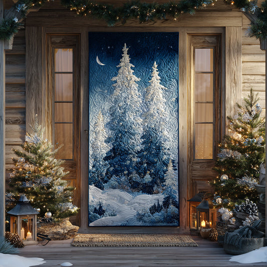 Winter Forest Quilted Door Cover NCU0DV8761