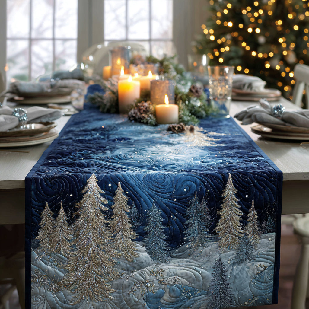 Winter Forest Quilted Table Runner NCU0DV8727
