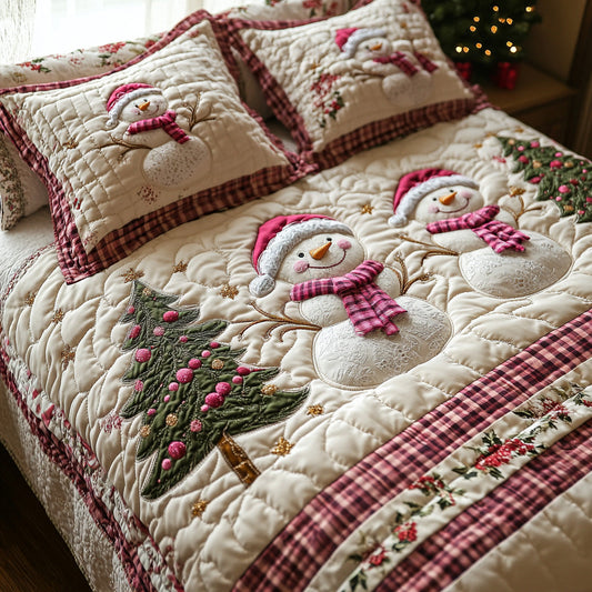Winter Friend 3-Piece Quilted Bedding Set NCU0DV7544