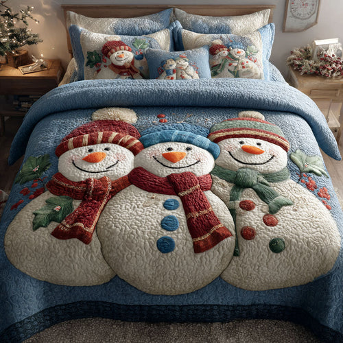 Winter Friends 3-Piece Quilted Bedding Set NCU0PT10522