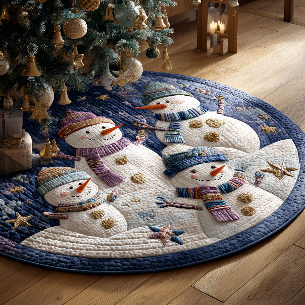 Winter Gathering Quilted Round Mat NCU0PT10445