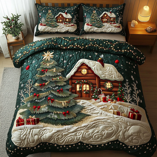 Winter Glow 3-Piece Quilted Bedding Set NCU0DK9895