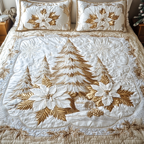 Winter Glow Haven 3-Piece Quilted Bedding Set NCU0DV1991