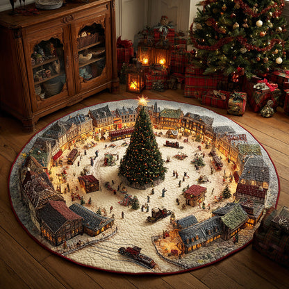 Winter Glow Night Quilted Round Mat NCU0TD1756