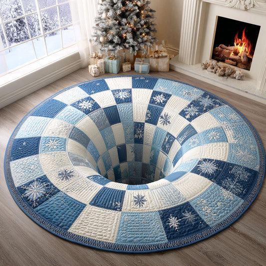 Winter Glow Quilted Round Mat NCU0TD356