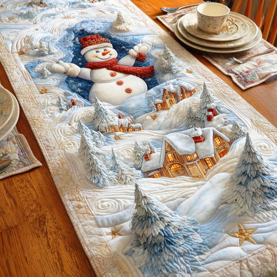 Winter Glow Quilted Table Runner NCU0TD820