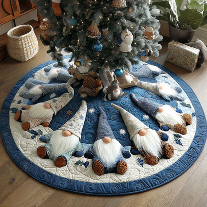 Winter Gnome Christmas Quilted Tree Skirt NCU0PT10640