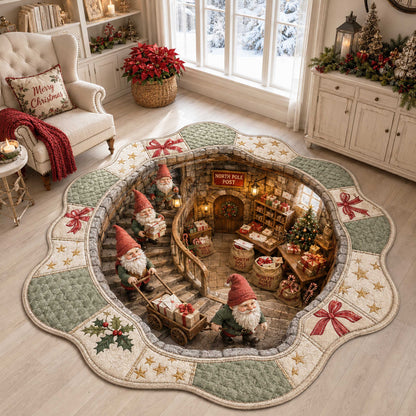 Winter Gnome Custom Shape Area Rug NCU0TD3148