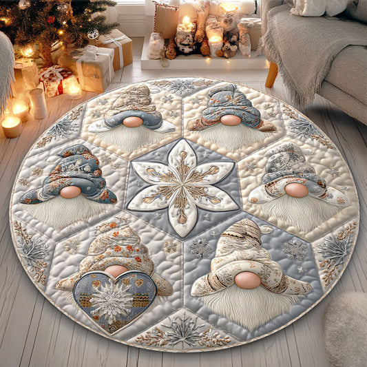 Winter Gnome Quilted Round Mat NCU0TD830